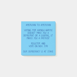 Bloco De Notas Notas de Posto do American to American Vote