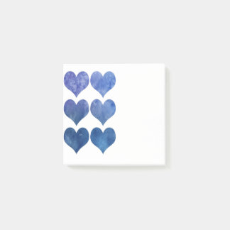Bloco De Notas Notas de Posto do Blue Hearts