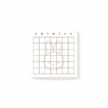 Notas de Posto do calendário de coelho fino