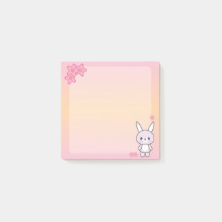 Bloco De Notas Notas de Posto do coelho kawaii