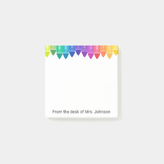 Bloco De Notas Notas de Posto do Crayons Colorido legal