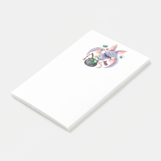 Bloco De Notas Notas de Posto do Halloween Bat (Inclinado)