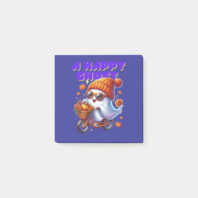 Bloco De Notas Notas de Posto do Halloween Ghost Boo (Frente)