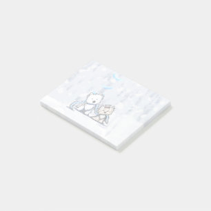 Bloco De Notas Notas de Posto do KiniArt Winter Terriers