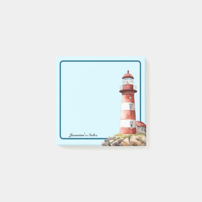 Bloco De Notas Notas de Posto do Light house red 1 (Frente)