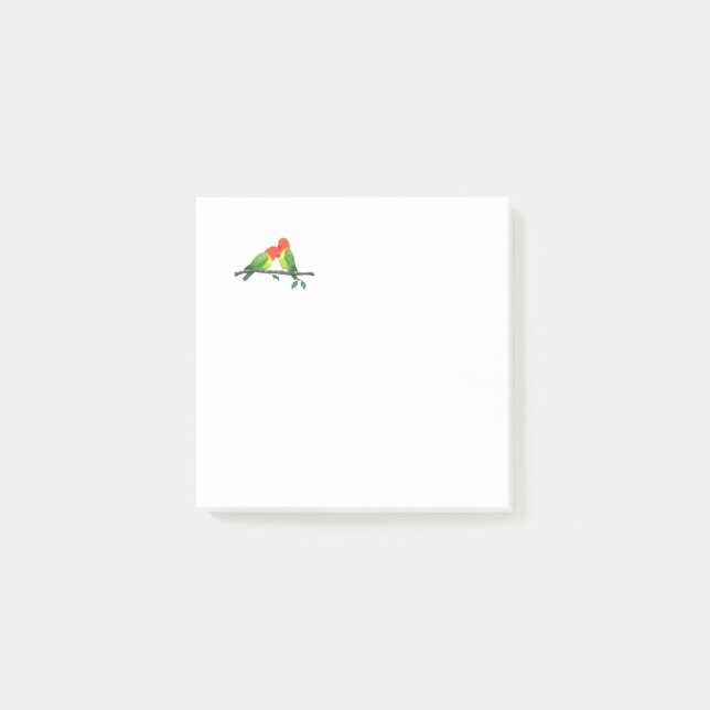 Bloco De Notas Notas de Posto do Lovebird (Frente)