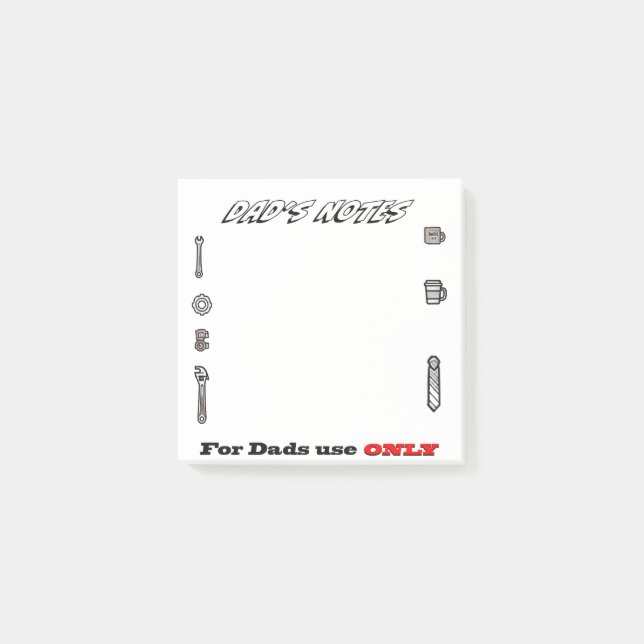 Bloco De Notas Notas de Posto do pai (Frente)