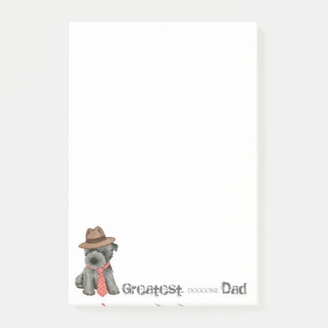 Bloco De Notas Notas de Posto do Pai Terrier escocês (Frente)