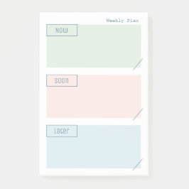Bloco De Notas Notas de Posto do Planejador Semanal