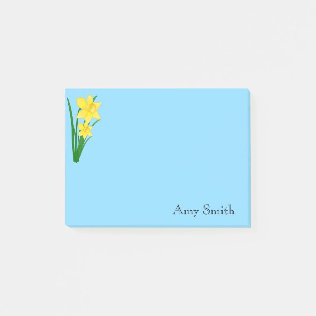 Bloco De Notas Notas de Posto do posto-it-Notes-Daffodils (Frente)