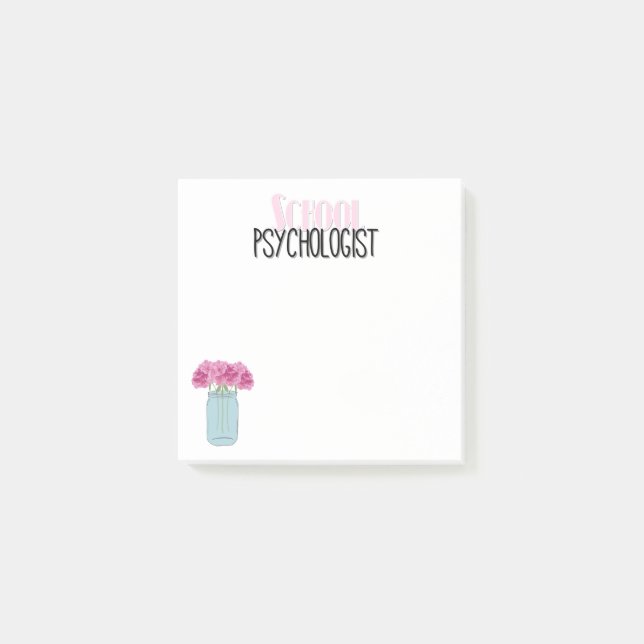 Bloco De Notas Notas de Posto do psicólogo da Escola Floral de Di (Frente)