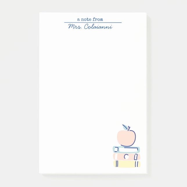 Bloco De Notas Notas de posto dos professores (Frente)