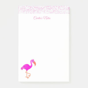 Bloco De Notas Notas de Posto Flamingo Rosa