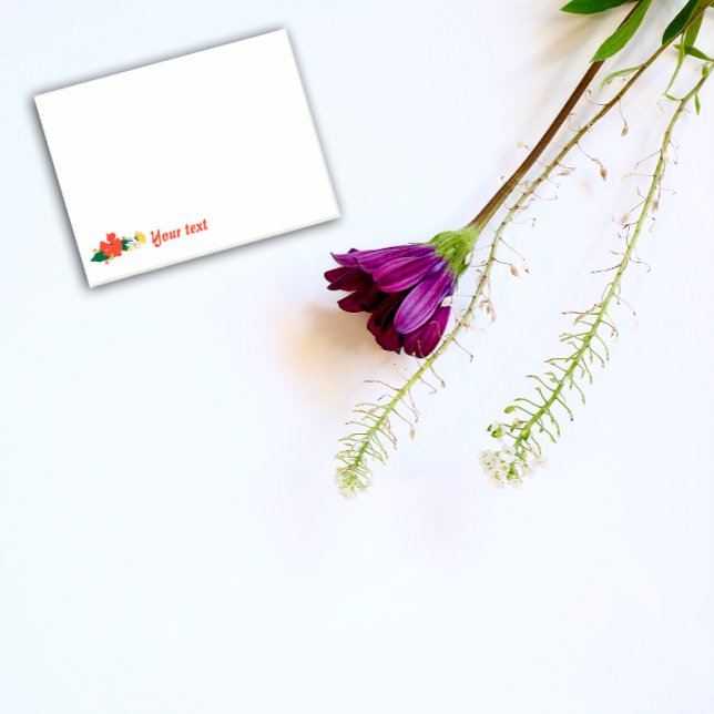 Bloco De Notas Notas de posto floral vermelho ppie (Criador carregado)