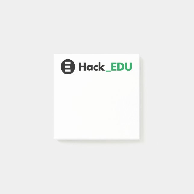 Bloco De Notas Notas de Posto HackEDU 3x3 (Frente)