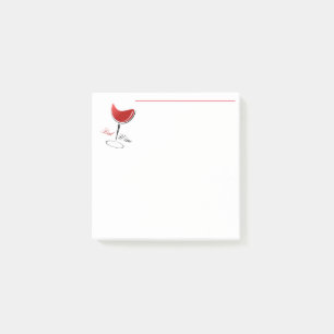 Bloco De Notas Notas de posto-it-Notas de Vinho Vermelho