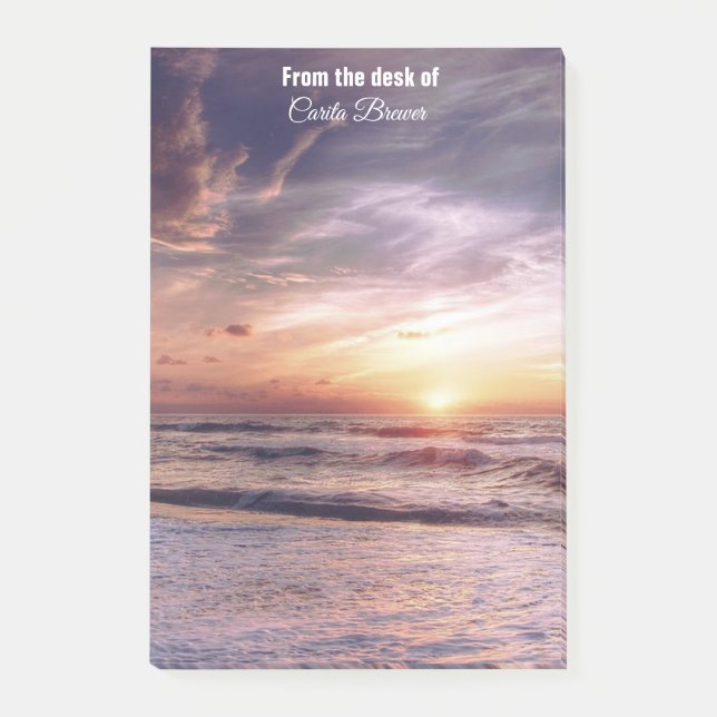 Bloco De Notas Notas de Posto monogramas "Sunrise" (Frente)