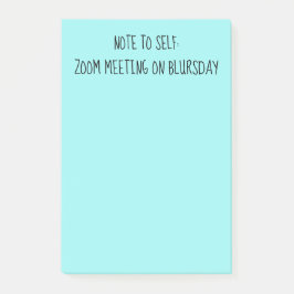 Bloco De Notas Notas de Posto "Nota para si próprio" estranhas