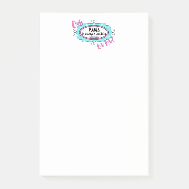 Bloco De Notas Notas de Posto "Paris" (Frente)