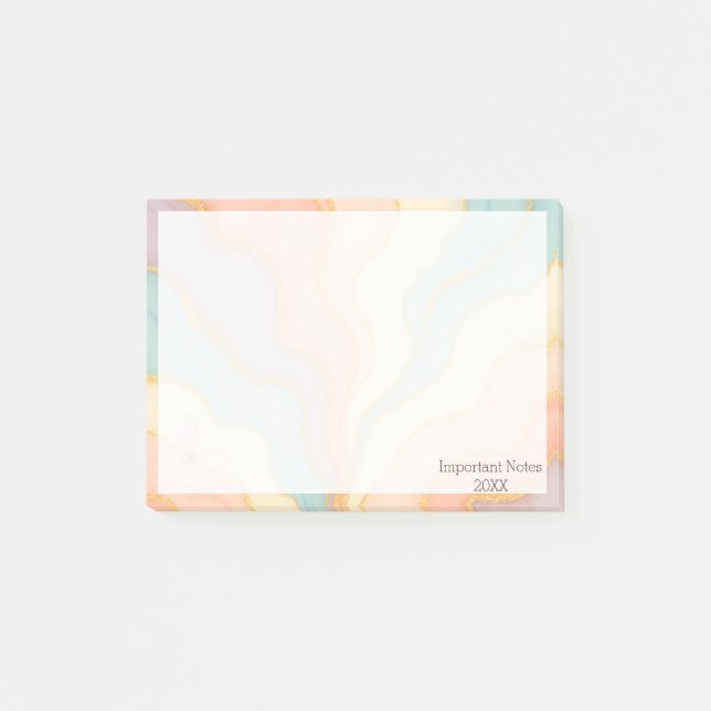 Bloco De Notas Notas de Posto personalizadas com texto editável (Frente)