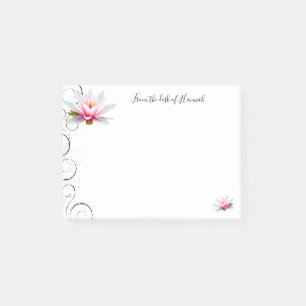 Bloco De Notas Notas de Posto personalizadas da Water Lily