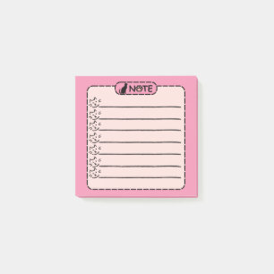 Bloco De Notas Notas de Posto Personalizadas de Gato Preto Cinto