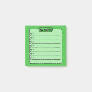 Bloco De Notas Notas de Posto Personalizadas de Gato Preto Cinto