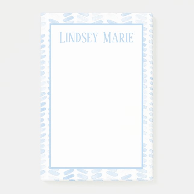 Bloco De Notas Notas de Posto PERSONALIZADAS de WATERCOLOR (Frente)