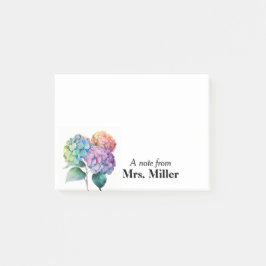 Bloco De Notas Notas de Posto Personalizadas do Hydrangeas bonito