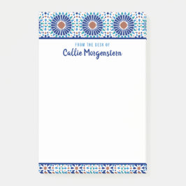 Bloco De Notas Notas de posto personalizadas do padrão geométrico