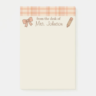 Bloco De Notas Notas de Posto personalizadas do professor de tend