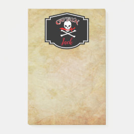 Bloco De Notas Notas de Posto Personalizadas Jolly Roger (Cutlass
