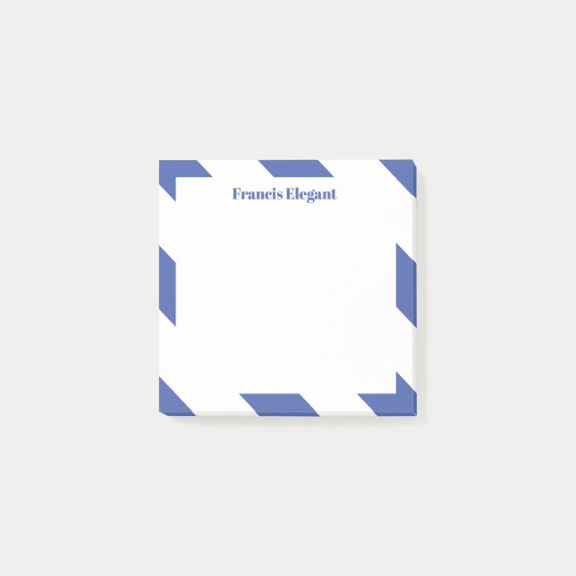 Bloco De Notas Notas de Posto Personalizado com Faixa Azul (Frente)