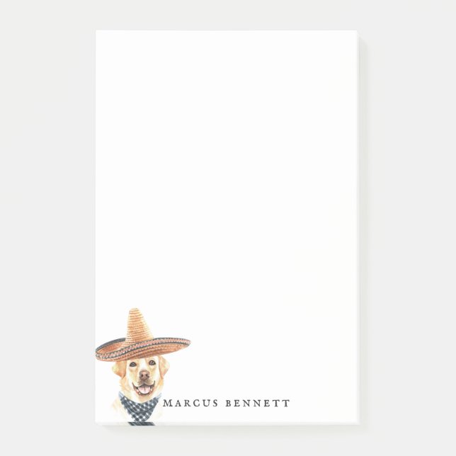 Bloco De Notas Notas de Posto personalizado | Labrador Retriever (Frente)