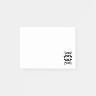 Bloco De Notas Notas de Posto preto e branco do Splatter