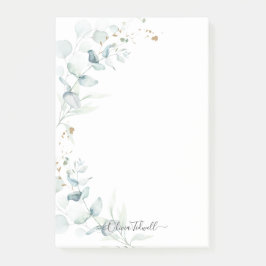 Bloco De Notas Notas de Posto Rustic Eucalyptus PixDezines H2