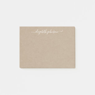 Bloco De Notas Notas de Posto simples e minimalistas do Kraft