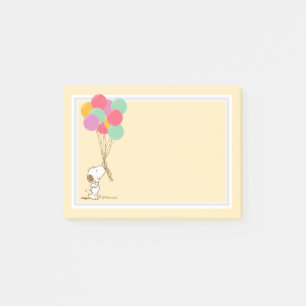 Bloco De Notas Notas de Posto Snoopy and Balloons