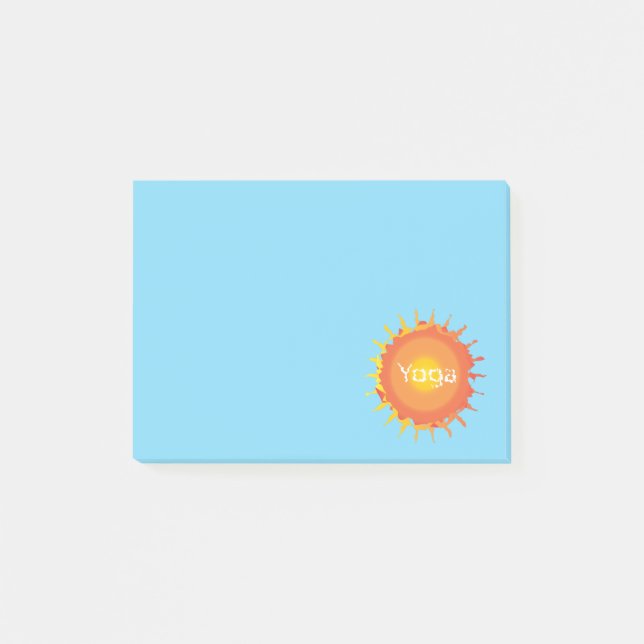 Bloco De Notas Notas de Posto Sun Hot Yoga (Frente)