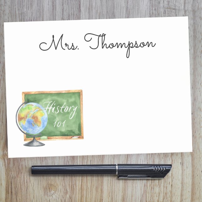 Bloco De Notas Notas de presentes de apreciação do professor hist (Criador carregado)