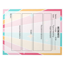 Bloco De Notas Notas de Reunião - Brilho