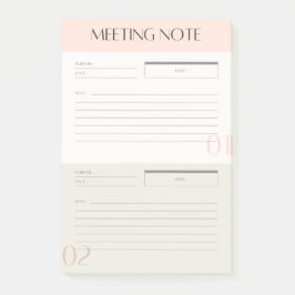 Bloco De Notas Notas de reunião facilitam os negócios