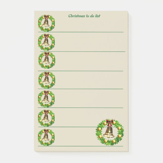 Bloco De Notas Notas de tarefas de Natal em Post-It (Frente)