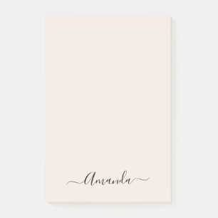 Bloco De Notas Notas de Tendy Soft Pink Minimalista de Posta