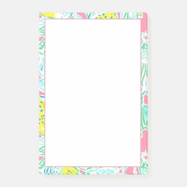 Bloco De Notas Notas do Adesivo cor-de-rosa (Frente)