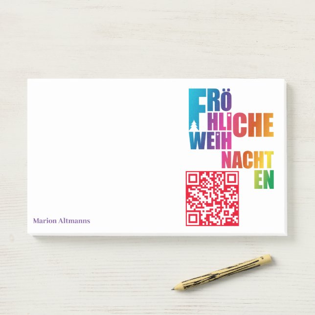 Bloco De Notas Notas do Arco-Íris de Natal (Na mesa)