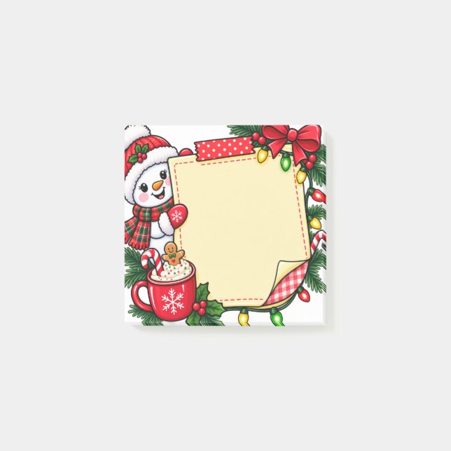 Bloco De Notas Notas do Boneco de Neve (Frente)