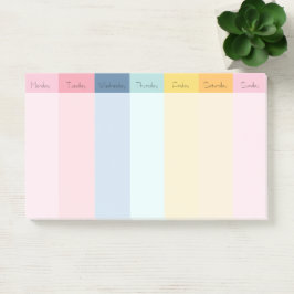 Bloco De Notas Notas do Calendário Semanal do Rainbow