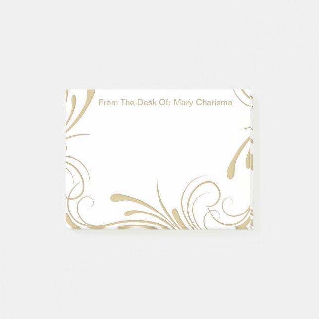 Bloco De Notas Notas do cargo do monograma (Frente)