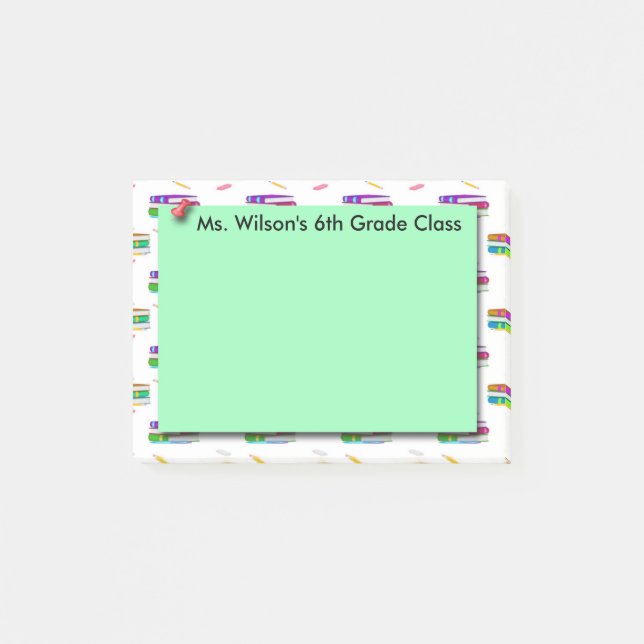 Bloco De Notas Notas do Cargo-it® do papel verde dos livros dos (Frente)